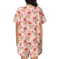 thumbnail image 6 of Haiem Floral Mugs And Strawberries Pattern Pajama Set for Women 2 Piece Lounge Set Short Sleeve Tops and Shorts Soft Sleepwear-4X-Large, 6 of 7