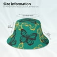 thumbnail image 5 of Balery Golden Glitter Butterflies Sun Hats for Men Women Bucket Hat UPF 50+ Buckey Hat Boonie Hat Foldable UV Protection Hiking Beach Fishing Summer, 5 of 9