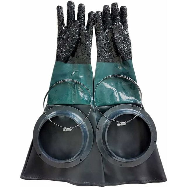 SandBlaster Parts 60cm Sandblasting Gloves or Rings for Sandblast Cabinet H607