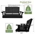 thumbnail image 2 of Fortune Candy HDPE Porch Swing with 18/8 Stainless Steel Bolts, Heavy Duty 1200 lbs, for Outdoor, Garden, Yard, Black, 2 of 7