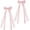 Pink-B Styles, variant on 2 count  Lace Hair Bows Cute  Bow Clips Long Tail Ribbon Bowknot Barrettes for Women Christmas Valentines Wedding Prom Decorative Accessories