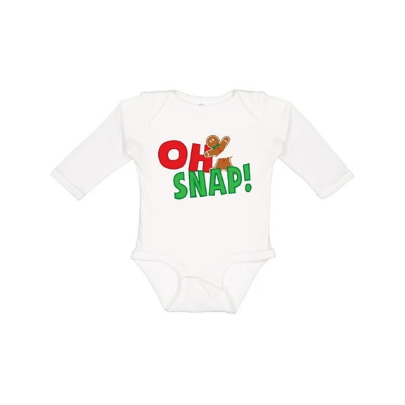 Inktastic Oh Snap Broken Gingerbread Boys or Girls Long Sleeve Baby Bodysuit