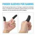 thumbnail image 4 of Mobile Gaming Finger Sleeve Controller Finger Thumb Sleeve Finger Gloves Black, Silver Fiber, Pack of 12, 4 of 6
