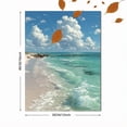 thumbnail image 3 of Turquoise Tropical Island Seascape Canvas Home Office Coastal Wall Decor, 3 of 8