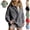 Dark Gray, variant on Sweaters for Women Half Snap Stand Collar Pullover Sweatshirt Long Sleeve Loose Casual Soft Cozy Fashion Top