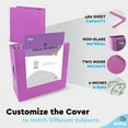 thumbnail image 5 of 2 Inch 3 Ring Binder 2” Purple, Slant D-Ring 2 in Binder Clear View Cover with 2 Inside Pockets, Heavy Duty Colored School Supplies Office and Home Binders – by Enday, 5 of 7