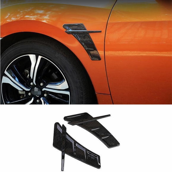 for Honda for Civic 2016-21 Carbon Fiber Sport Air Wing Vent Side Fender Cover Trim