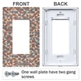 thumbnail image 3 of Yayeee Rocker Switch Wall Plate 1-Gang 4.6"x2.9" Home Decorative Outlet Cover, Brown Geometric Pattern, 3 of 6