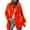 Orange, variant on Womens Winter Warm Coats Solid Color Lapel Jacket Loose Faux Fur Outerwear Coat Wine M