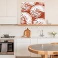 thumbnail image 5 of Framed Canvas Wall Art for Living Room Burnt Orange Shell Wall Decor, Coastal Conch Ocean Marine Life Aesthetic Paintings for Bedroom Office Kitchen, Ready to Hang Artwork Wall Pictures 16x16 Inch, 5 of 9