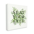 thumbnail image 3 of Stupell Seat Yourself Botanical Leaf Bathroom Typography Painting Gallery Wrapped Canvas Print Wall Art, 3 of 7