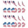 thumbnail image 1 of WREESH Independence Day Waterproof Sweat Face Tattoo Sticker Decoration Props, 1 of 1