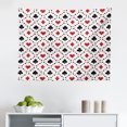 thumbnail image 1 of Casino Tapestry, Holdem Gambler Hearts Spades Diamons Success Winning Modern Design Artwork, Fabric Wall Hanging Decor for Bedroom Living Room Dorm, 2 Sizes, Black Red, by Ambesonne, 1 of 1