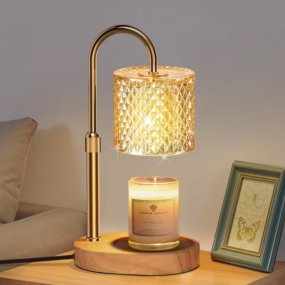Lukasa Candle Warmer Lamp,Ideal Gifts for Mom,with Timer & Dimmer, Adjustable Height, 2 Bulbs,Candle Lamp Warmer,Fits All
