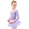 thumbnail image 6 of Wancir Long Sleeve Leotards for Girls Velvet Ballet Gymnastics Dancewear Bodysuit Outfit, 6 of 6