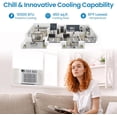 thumbnail image 3 of 10000 Btu Window Air Conditioner for Home Windows, Window-Mounted Window Ac Unit with Remote & App Control, Sleep, Timer Modes, Ideal for Rooms Up to 450 Square Feet, Low Noise, 3 of 8