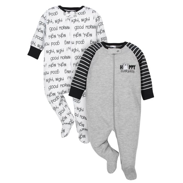 Gerber Gerber Newborn Baby Boy Zip Up Sleep 'N Play Footie Pajamas, 2