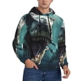 thumbnail image 2 of Daiia Underwater Dinosaur Shark for Men's Fashion Hoodies & Sweatshirts with Kangaroo Pocket Hooded Sweatshirt Breathable & Moisture Wicking-Large, 2 of 7