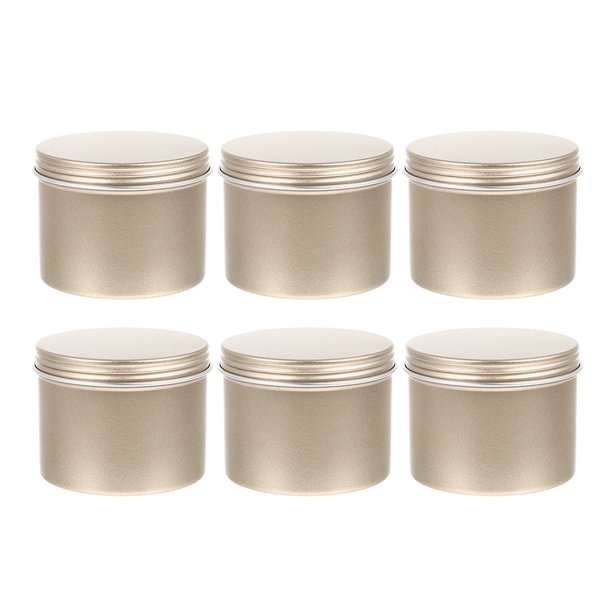 FELTECHELECTR 6 latas de aluminio para almacenar especias, dulces, velas y té.