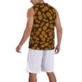 thumbnail image 5 of Easygdp Colorful Pineapple Men's Mesh Basketball Jersey Quick Drying Sleeveless Shirts Fitted Muscle Tank Tops Sport Round Neck T-Shirt - X-Large, 5 of 9