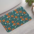 thumbnail image 2 of Pioneer Flower Floral Print Pattern Bathroom Rugs Mat, Non Slip Microfiber Bathroom Rug with Rubber Backing, Soft Mats for Bathroom Floor Tub Shower, 17"x27", 2 of 5