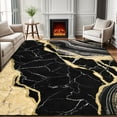 thumbnail image 6 of Bleum Cade Area Rugs for Living Room 3X5 Machine Washable Rugs Marble Swirl Abstract Rug Indoor Carpet, Soft Lightweight Non Slip Large Rug for Bedroom Dining Room,Black Gold, 6 of 9