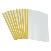 Uxcell Clear Report Covers with Sliding Bar, 8mm 50 Sheets Capacity, Yellow, 10Pack