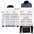 thumbnail image 3 of Donemore Men's Fleece-Lined Thickened Striped Elastic Knit Sweater Hooded Cardigan Jacket with Pockets & Drawstrings, 3 of 4