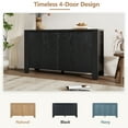 thumbnail image 5 of Harper & Bright Designs Minimalist Sideboard Cabinet with Storage, Wood Buffet Cabinet with Adjustable Shelves for Living Room, Black, 5 of 18