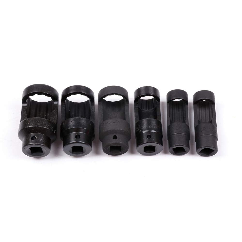 SCITOO 21pcs O2 Oxygen Sensor Socket Special Sending Unit Socket Tool With 7/8 Offset Oxygen Sensor Socket Fit for Auto Truck Car