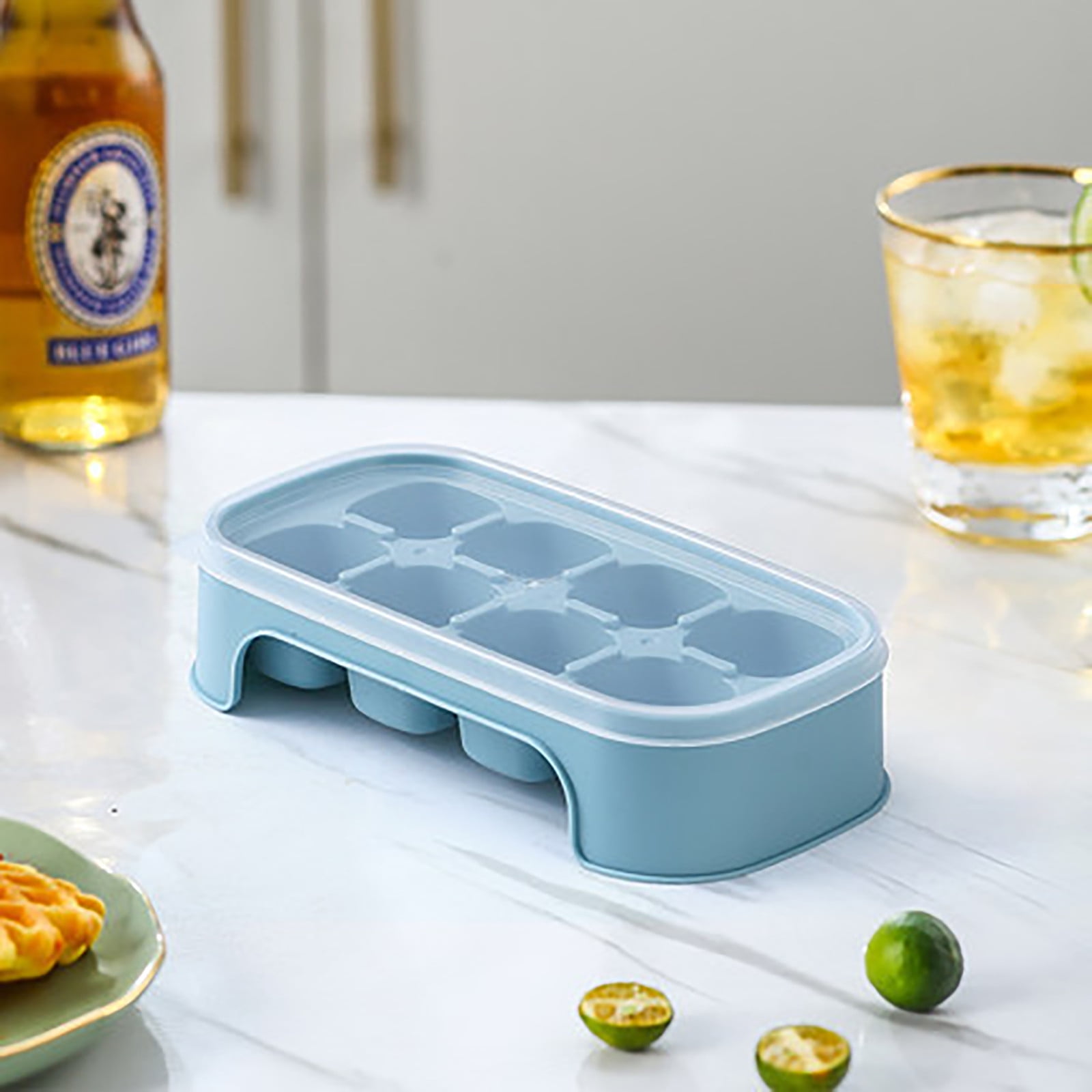 AHEGAS Mini Ice Cubes Maker, Decompress Ice Lattice,Cylinder 3D Silicone Ice Lattice Molding Ice Maker,Holds to 60 Ice Cubes Portable Ice Trays for Freezer