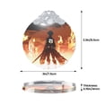 thumbnail image 5 of Attack On Titan Christmas Ornament Glass Round Pendant Christmas Hanging Decor Ornament Holiday Xmas Decorations Christmas Tree Ornaments Silver, 5 of 8