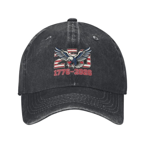 Usa 250 Years 1776-2026 Patriotic Eagle Cowboy Hat Baseball Hat Trucker Hat For Men Women Retro Denim Hats Baseball Cap Dad Hat