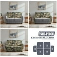 thumbnail image 5 of TSOVTHRID Forest Camo Hunting Print Love Seat Covers for 2 Cushion Couch Loveseat Recliner Cover 6 Pieces Washable Couch Covers Stretch Sofa Slipcover Pets Dogs, 5 of 7
