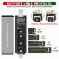 thumbnail image 3 of M.2 NVME PCIe SSD Enclosure Case with USB C 3.1 Gen 2 USB3.0 to M.2 M Key HDD Enclosure for 2230 224, 3 of 5