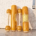thumbnail image 2 of Vintage Wooden-Patterned Inflatable Water Game Set for Adults - 4-Piece Interactive Floating Toy with 137x35cm Seats and 115x20cm Play Rods, Portable PE Bag Packaging, Durable Lightweight Design for, 2 of 6