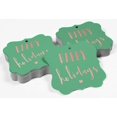 thumbnail image 4 of Inkdotpot Pack Of 50 Happy Holiday Paper Tags DIY Craft Bracket Shape Real Rose Gold Foil Hang Tags, 4 of 6