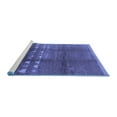 thumbnail image 2 of Ahgly Company Machine Washable Indoor Round Solid Blue Modern Area Rugs, 4' Round, 2 of 4
