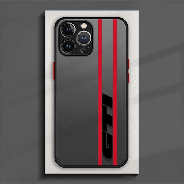 Phone Case For iPhone 15 14 13 12 11 Pro Max 6 6S 7 8 Plus XS Max XR X 12 Mini Hard Matte Shell Luxury GTI-Logo Cars