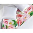 thumbnail image 2 of Blooming Roses Bed Runner, Warm Colors Daisy and Rose Pattern with Leaves Greenery Print, Decorative Accent Bedding Scarf for Hotels Homes & Guest Rooms, King, Pastel Pink Fern Green, by Ambesonne, 2 of 3