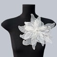 thumbnail image 7 of Women's Crystal Beads Floral Brooch Pin - 3D Mesh Flower with Irregular Ribbon Leaf Design for Bridal Wedding Dress Decoration, Prom Evening Attire Accessory (1 Piece), 7 of 7