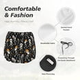 thumbnail image 4 of Balery Dancing Skeleton Party Pattern Women's Running Shorts with Liner 2 Pockets Elastic Workout Athletic Gym Yoga Shorts-Large, 4 of 7