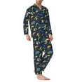 thumbnail image 2 of Pofeuu Undersea Animals Print Men's Long Sleeve Pajama Set Pijamas Para Hombres Pijamas Para Hombres Mens Pajamas Set-Large, 2 of 7