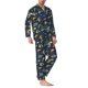 thumbnail image 2 of Fotbe Undersea Animals Pijama de Hombre con Estampado de Manga Larga, Conjunto de 2 Piezas, Ropa de Dormir Suave y Cómoda con Bolsillos-Large, 2 of 7