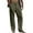 Army Green, variant on Wdfiry Men's Cotton Linen Pants Elastic Waist Drawstring Casual Trouser Lightweight Straight-Legs Loose Beach Yoga Pants