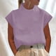thumbnail image 2 of Camisas de otoño,Camiseta sin mangas de mezcla de lino para mujer, informal, de cuello redondo, color liso, tejido transpirable, para uso diario, sopatenor, 2 of 8