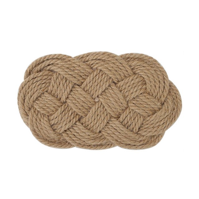 CAROOTU Hand-woven Heat Insulation Placemats Twine Woven Coasters Boho Style Kitchen Tool for Home Restaurant