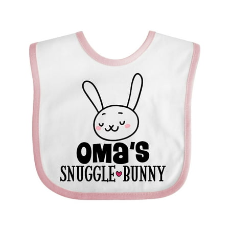 

Inktastic Oma Bunny Rabbit Grandchild Gift Baby Boy or Baby Girl Bib