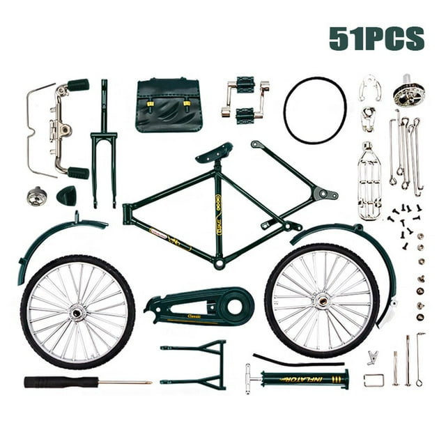 1 10 Mini Maquette de Bicyclette Échelle Kit Vélo à Doigt Modèles Jouets Rétro Bricolage