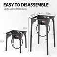 thumbnail image 3 of OuterMust Outdoor Propane Burner Camping Stove Gas Burner with Adjustable Legs Ideal for Camping, Home Brewing, Turkey Frying and Maple Syrup Boiling, 3 of 7